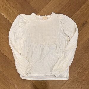 Nation LTD White Long Sleeve Top